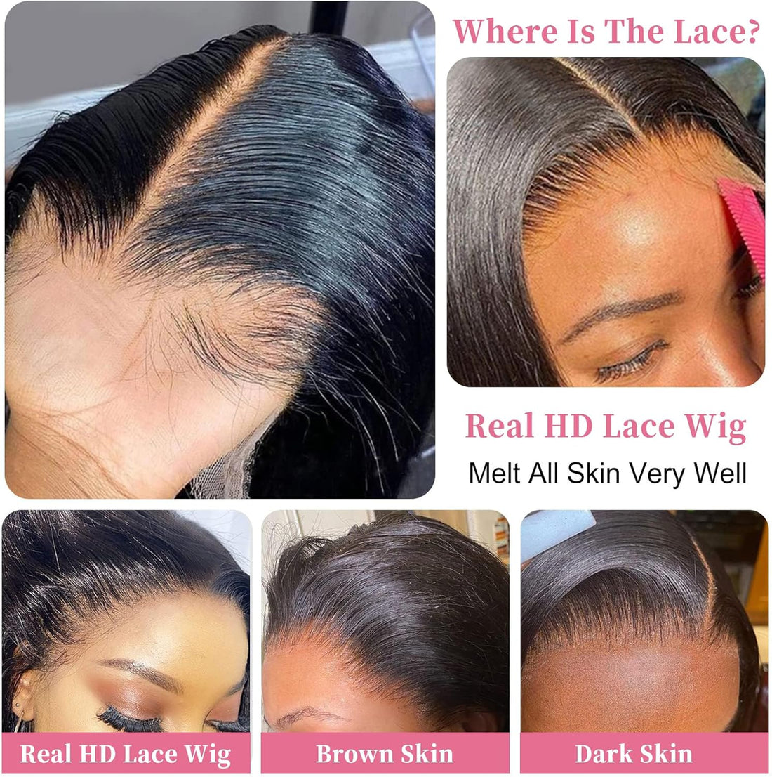 13x6 HD Lace Front Wigs Human Hair Wig, Body Wave Human Hair Wig For Black Women, Glueless Wig Pre Plucked With Baby Hair, Black Brazilian Real Hair Lace Frontal 28 Inch