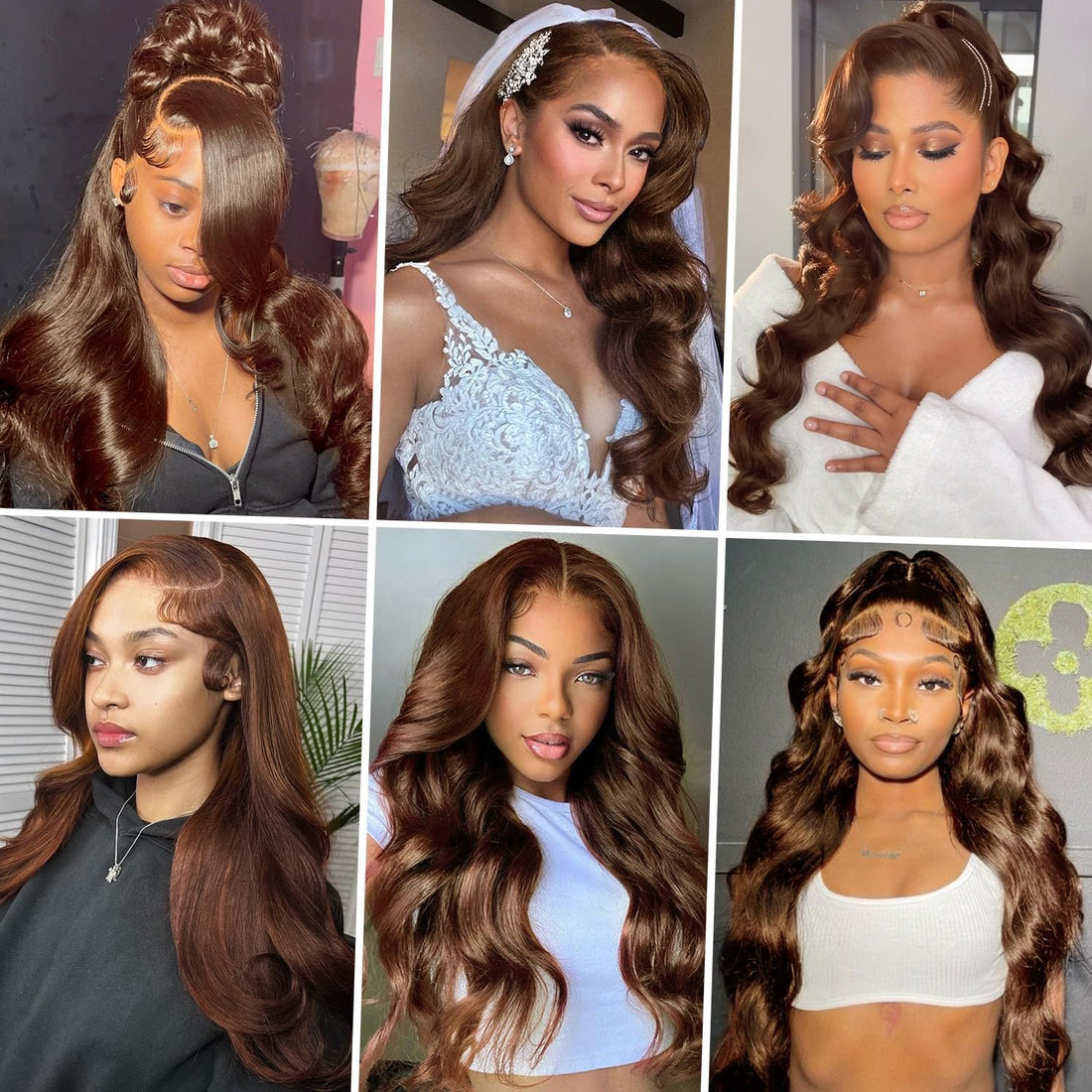 Chocolate Brown 13x6 HD Lace Front Wigs Human Hair, Body Wave Human Hair Wig For Black Women, Glueless Wig Human Hair Pre Plucked With Baby Hair, Brazilian Real Human Hair Lace Frontal Wig 16 Inch