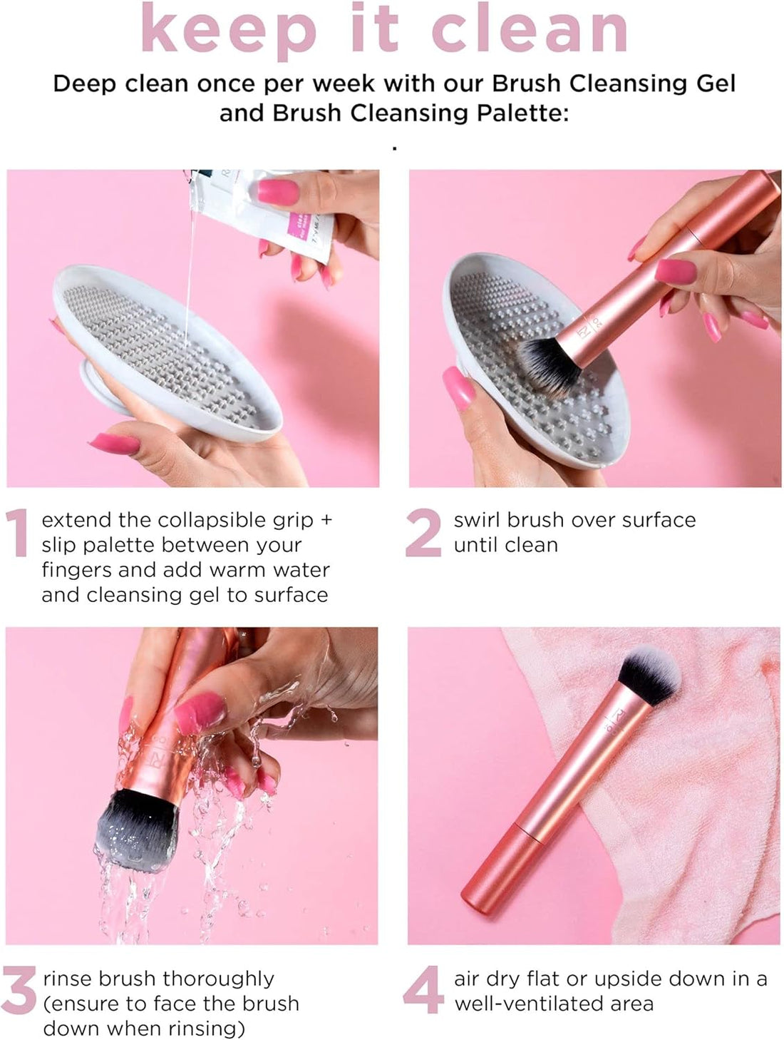 Real Techniques Snatch + Sculpt Contour Makeup Brush, For Liquid and Cream Contour and Bronzer, Flat Top and Oval Head For Blending and Buffing, Dense,1 Count
