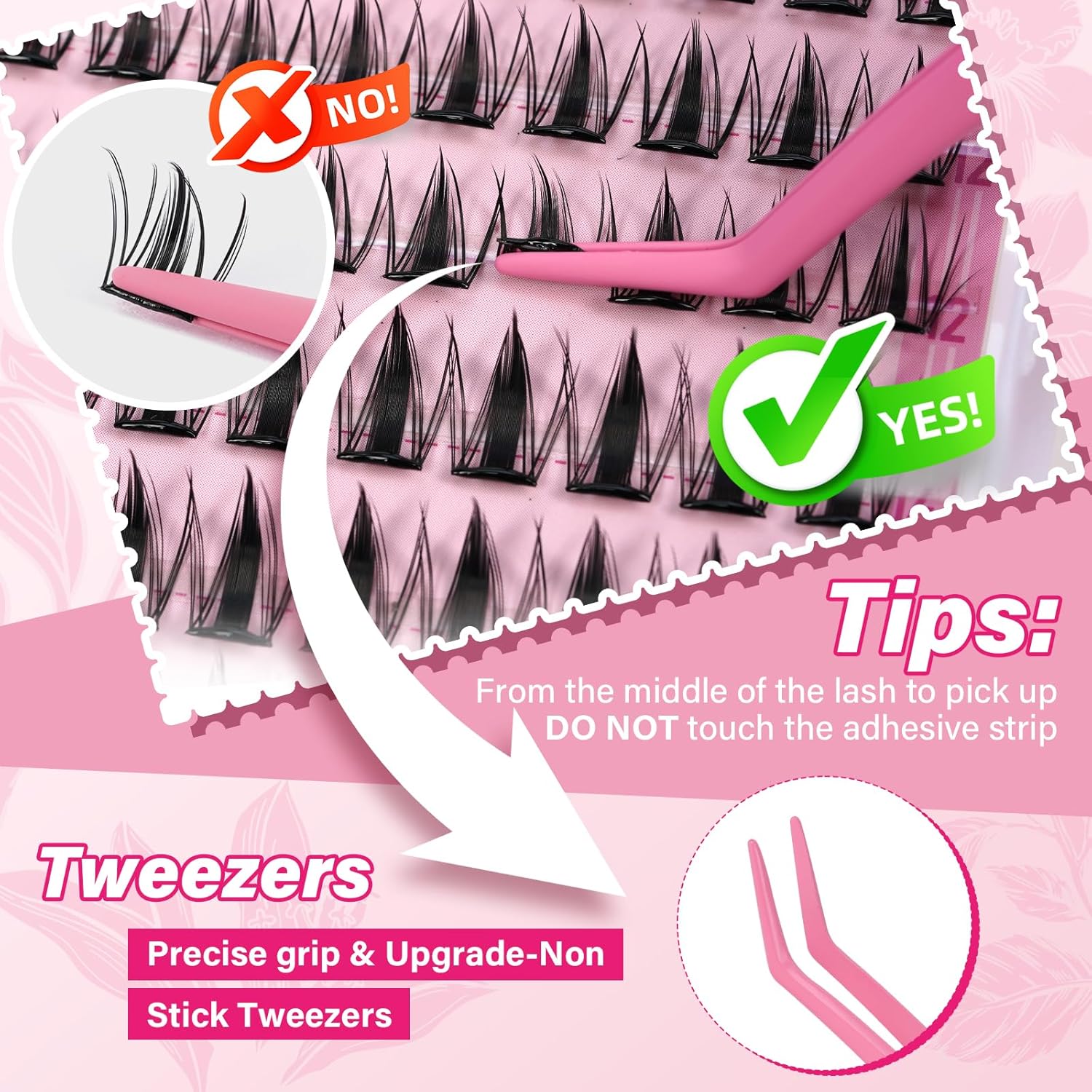 120Pcs Self Adhesive Lash Clusters Natural Look Self Adhesive Eyelashes Extension Reusable Cluster Lashes DIY Lash Extension No Glue Needed Clear (Fairy,10-16mix)