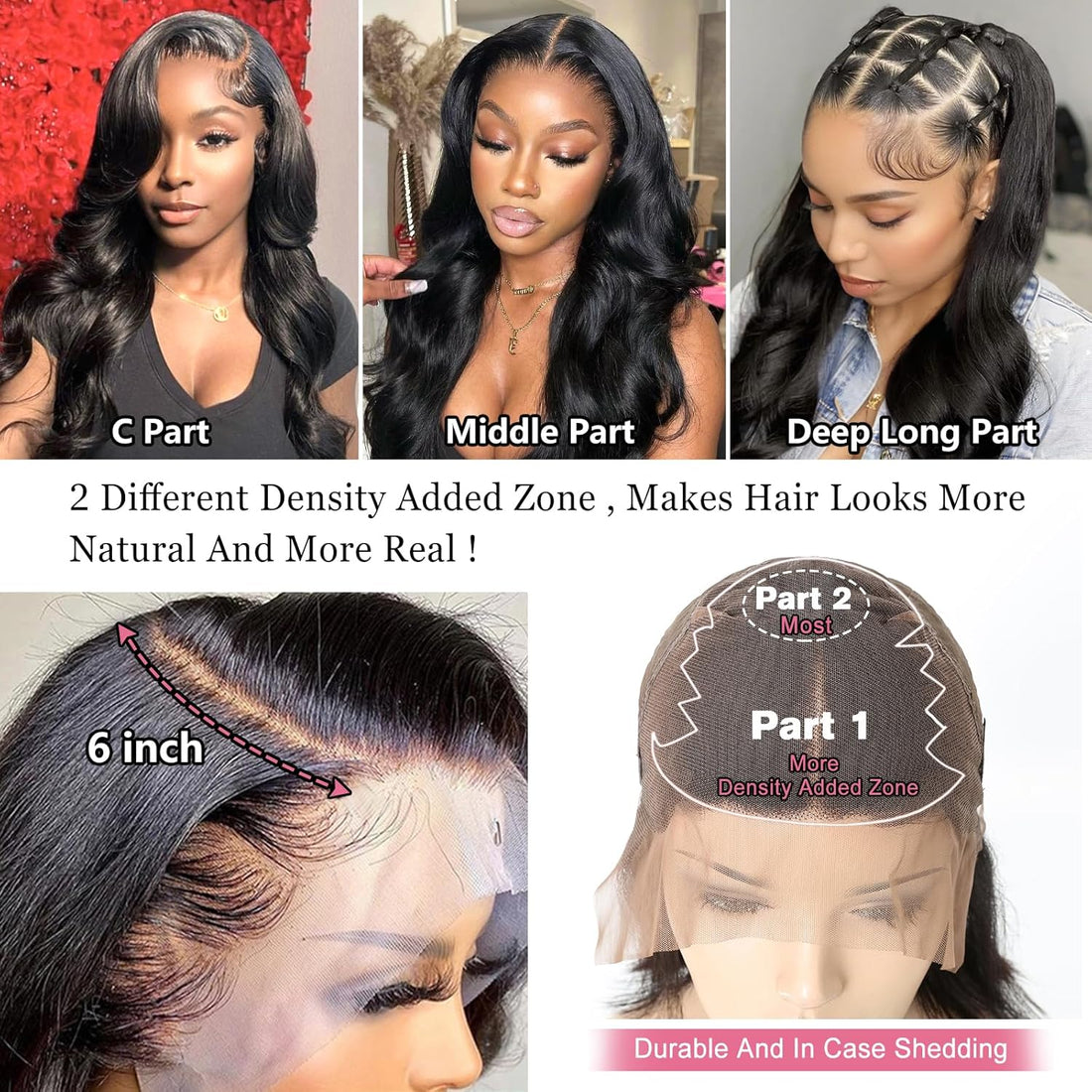 13x6 HD Lace Front Wigs Human Hair Wig, Body Wave Human Hair Wig For Black Women, Glueless Wig Pre Plucked With Baby Hair, Black Brazilian Real Hair Lace Frontal 28 Inch