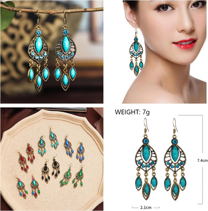 Vintage 1920s Flapper Great Gatsby Accessories - Fashion Roaring 20's Theme Set with Headband Headpiece, Long Black, 8 Pieces