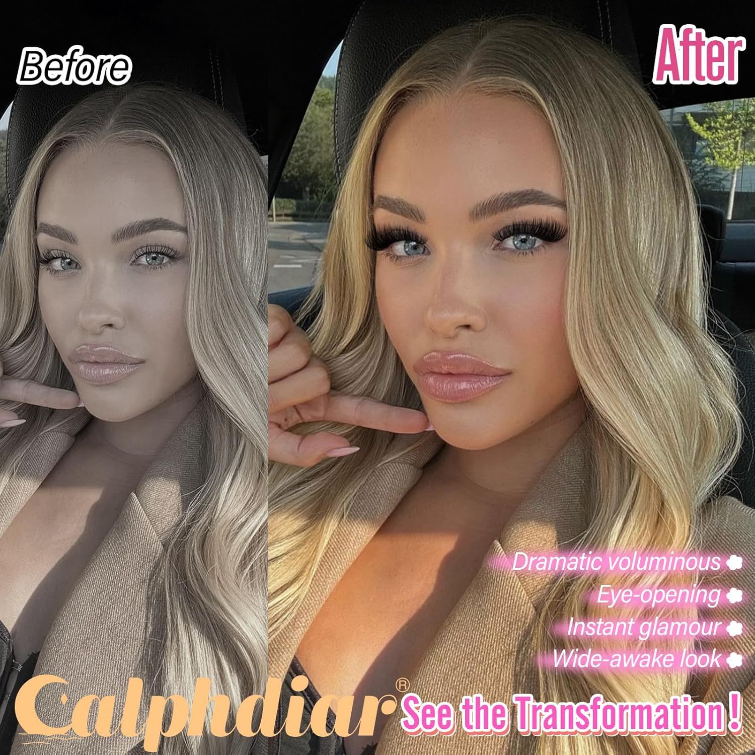 Calphdiar Lash Clusters 60D+80D Thick Individual Eyelashes 480PCS Wispy Cluster Lashes Russian Lashes Individual Cluster Fluffy D Curl Eyelash Clusters 10-18mm for DIY Volume Lash Extensions