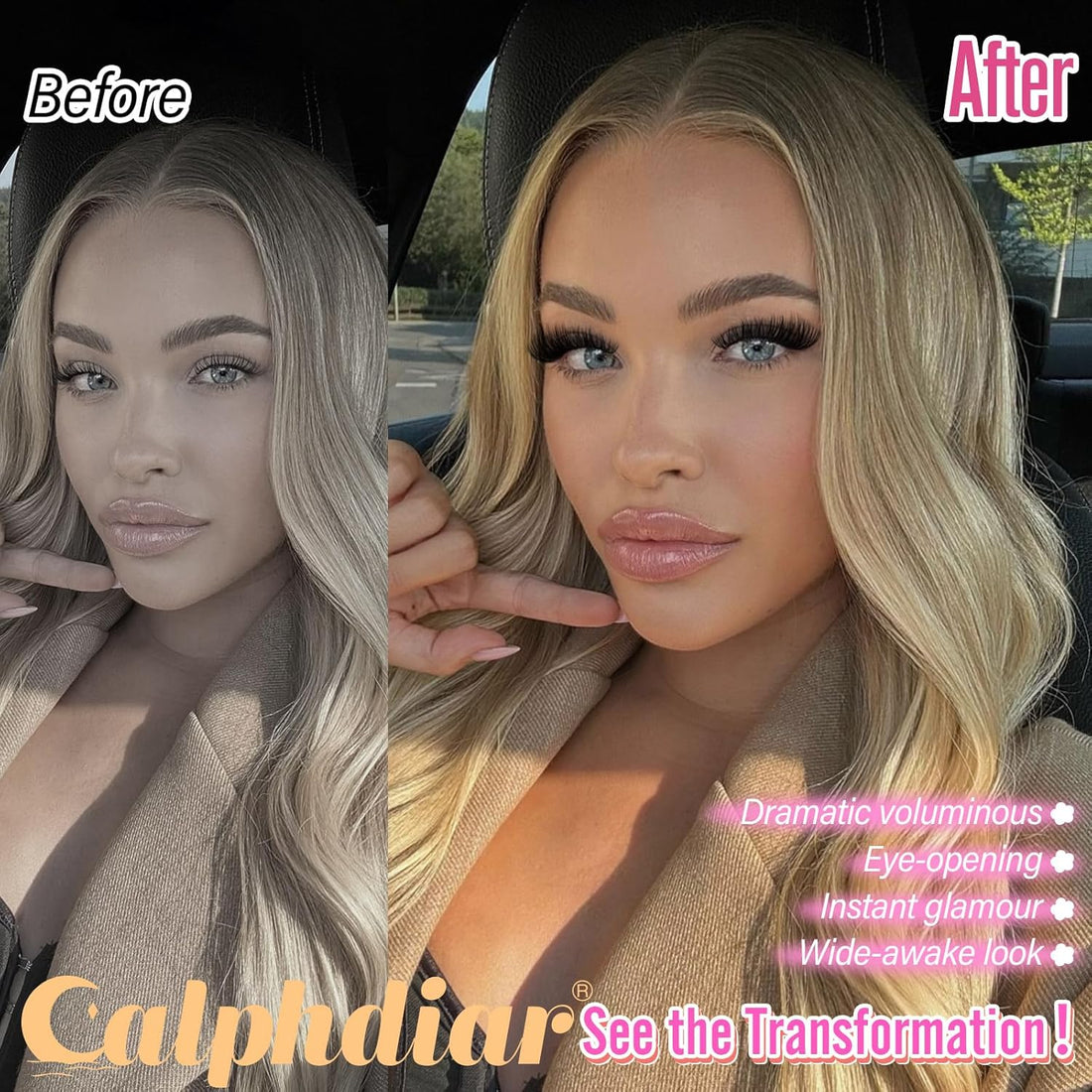 Calphdiar Lash Clusters 60D+80D Thick Individual Eyelashes 480PCS Wispy Cluster Lashes Russian Lashes Individual Cluster Fluffy D Curl Eyelash Clusters 10-18mm for DIY Volume Lash Extensions