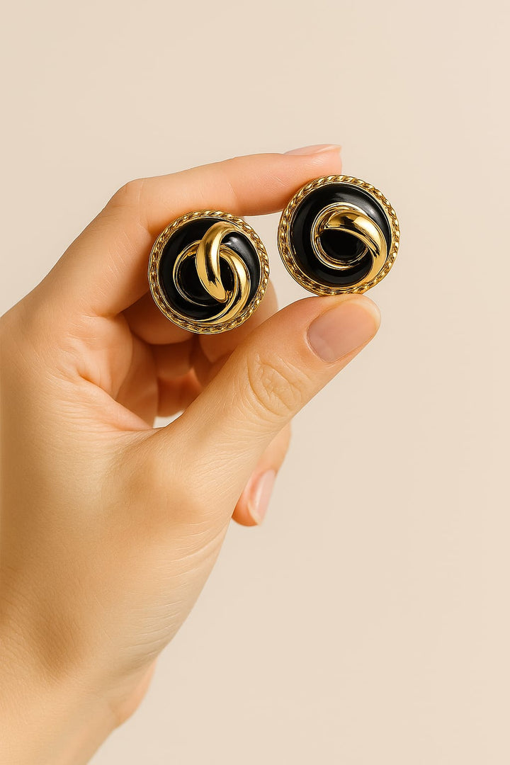 Luxe Pearl Emblem Studs — She Blooms Exclusive