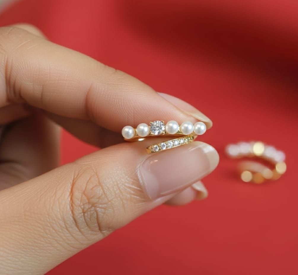 Elegant Pearl Swirl Earrings