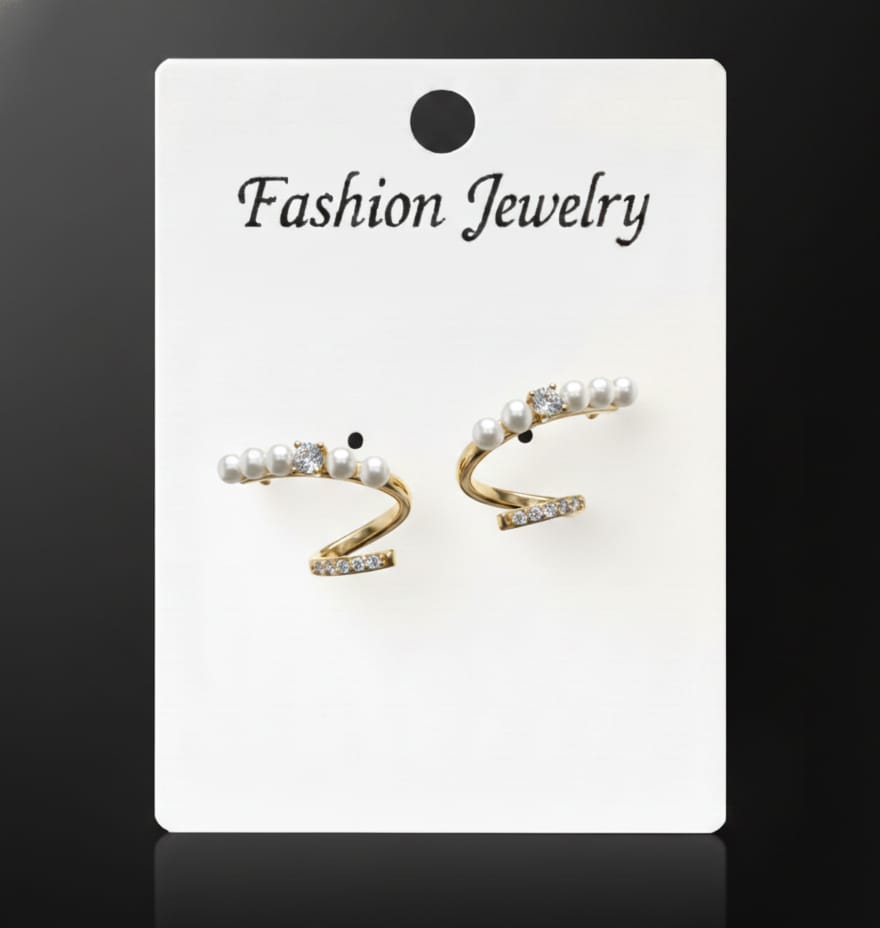 Elegant Pearl Swirl Earrings