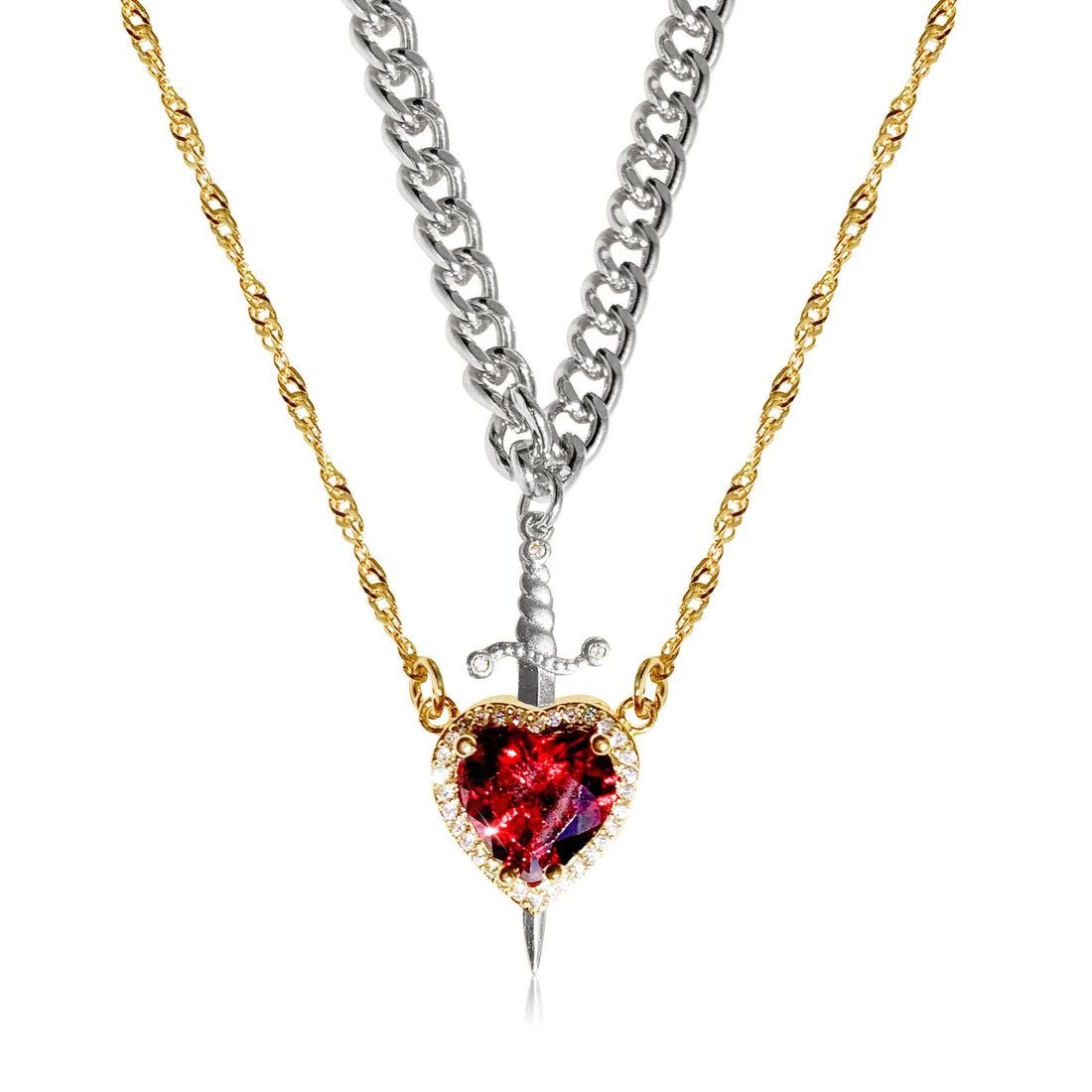 Gothic Punk One Arrow Through The Heart Creative Two Color
