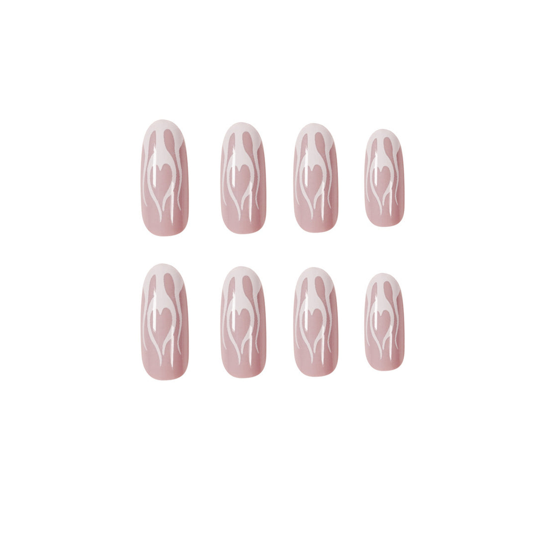 White Flame Soft Armor Wear Finished Nail Beauty Fake Nails Nail