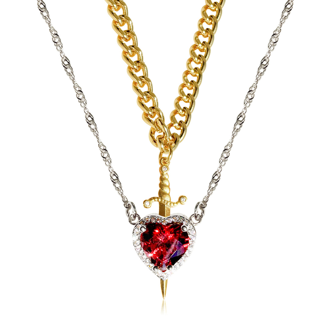Gothic Punk One Arrow Through The Heart Creative Two Color