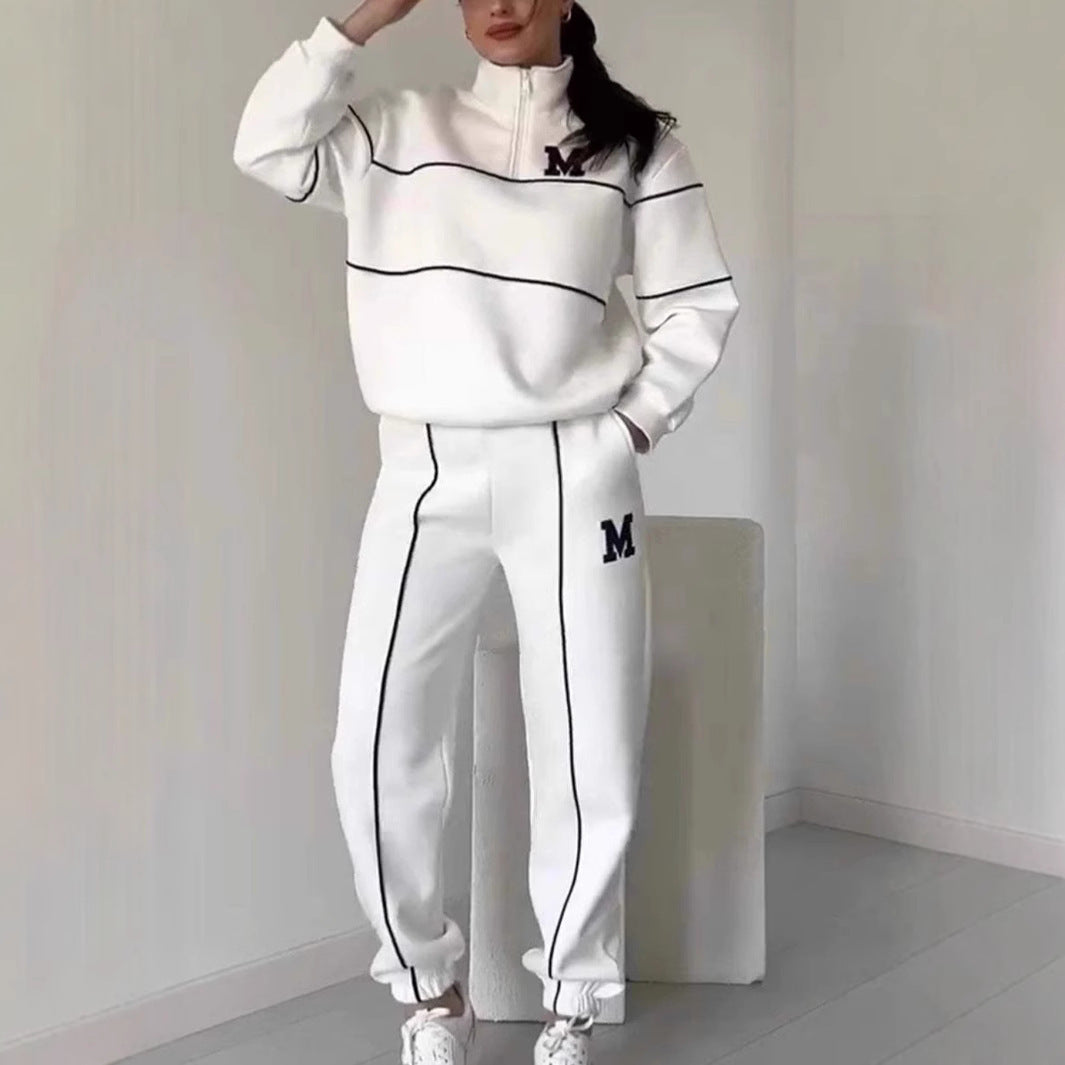 Womens 2 Piece Outfits Lounge Hoodless Pullover Sweatshirt Sweatsuit
