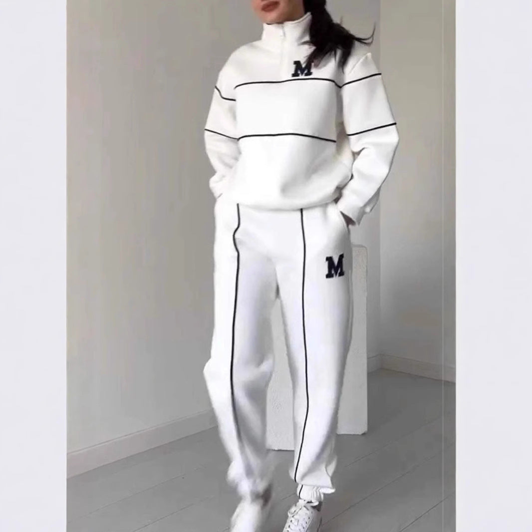 Womens 2 Piece Outfits Lounge Hoodless Pullover Sweatshirt Sweatsuit