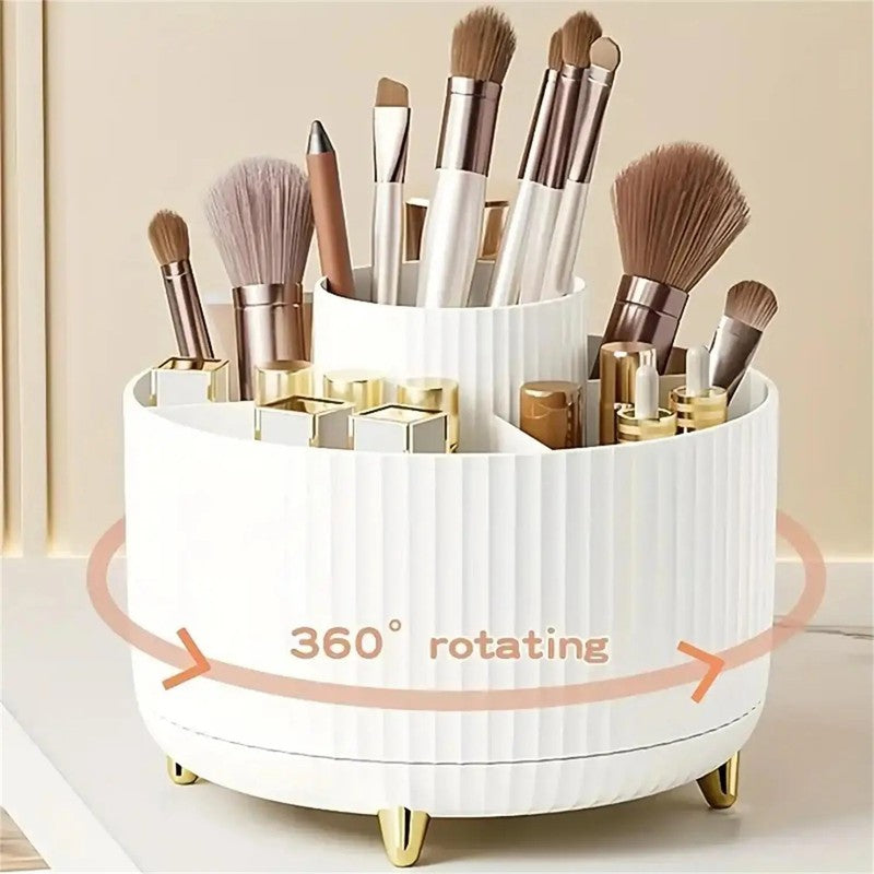 360° Rotating Makeup Organiser Brush Holder Cosmetic Organiser Brush Storage
