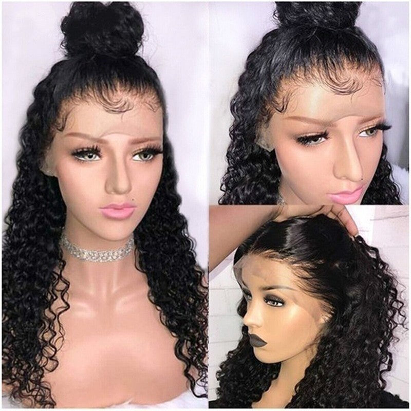 Brazilian Human Hair Wigs Lace Frontal Wig Hair Curly Peruvian Virgin Wigs