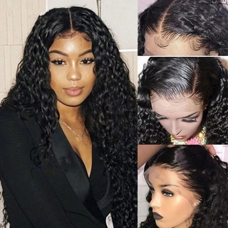 Women Full Wig Brazilian Remy Human Hair Body Wave Lace Front Human Hair Wigs UK