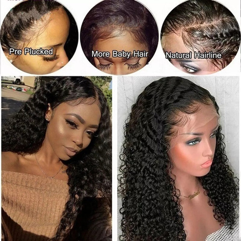 Women Full Wig Brazilian Remy Human Hair Body Wave Lace Front Human Hair Wigs UK